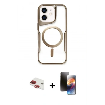 MARSİLYAN™- iPhone 11 Kılıf Yadigar Klasik Özel Seri - Siyah 3D Antistatik Mat Seramik Nano Ekran Koruyucu + Pers Alüminyum Kamera Lens - KI