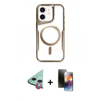 MARSİLYAN™- iPhone 11 Kılıf Yadigar Klasik Özel Seri - Siyah 3D Antistatik Mat Seramik Nano Ekran Koruyucu + Raze Metal Kamera Lens - KI