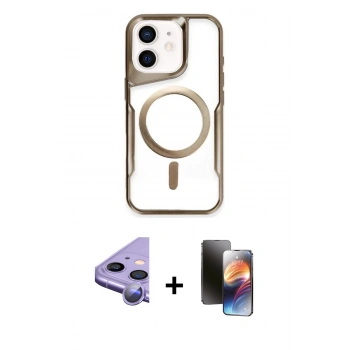MARSİLYAN™- iPhone 11 Kılıf Yadigar Klasik Özel Seri - Siyah 3D Antistatik Mat Seramik Nano Ekran Koruyucu + Raze Metal Kamera Lens - MR