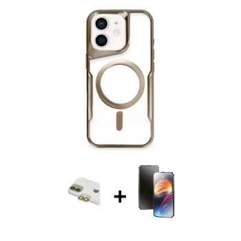MARSİLYAN™- iPhone 11 Kılıf Yadigar Klasik Özel Seri - Siyah 3D Antistatik Mat Seramik Nano Ekran Koruyucu + Pers Alüminyum Kamera Lens - GD
