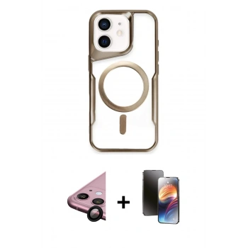 MARSİLYAN™- iPhone 11 Kılıf Yadigar Klasik Özel Seri - Siyah 3D Antistatik Mat Seramik Nano Ekran Koruyucu + Raze Metal Kamera Lens - SH