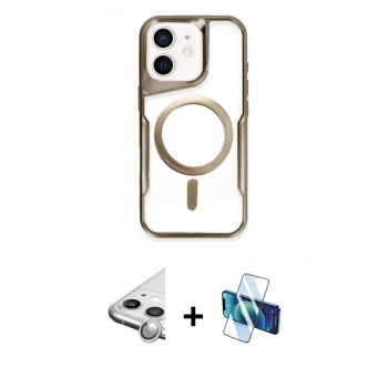 MARSİLYAN™- iPhone 11 Kılıf Yadigar Klasik Özel Seri - Siyah 3D Antistatik Seramik Nano Ekran Koruyucu + Raze Metal Kamera Lens - GS