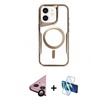 MARSİLYAN™- iPhone 11 Kılıf Yadigar Klasik Özel Seri - Siyah 3D Antistatik Seramik Nano Ekran Koruyucu + Raze Metal Kamera Lens - SH