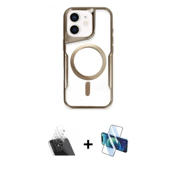 MARSİLYAN™- iPhone 11 Kılıf Yadigar Klasik Özel Seri - Siyah 3D Antistatik Seramik Nano Ekran Koruyucu + Kamera Lens Koruma Cam - SF