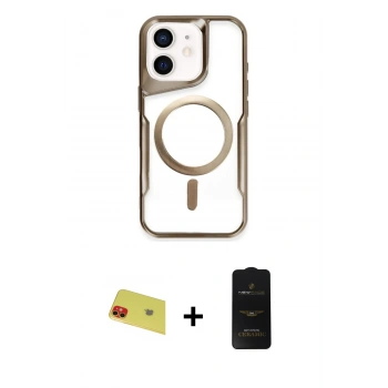 MARSİLYAN™- iPhone 11 Kılıf Yadigar Klasik Özel Seri - Siyah 6D Antistatik Mat Seramik Hayalet Nano Ekran Koruyucu + Rainbow Kamera Lens Koruma Cam - KI