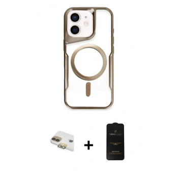 MARSİLYAN™- iPhone 11 Kılıf Yadigar Klasik Özel Seri - Siyah 6D Antistatik Mat Seramik Hayalet Nano Ekran Koruyucu + Pers Alüminyum Kamera Lens - GD