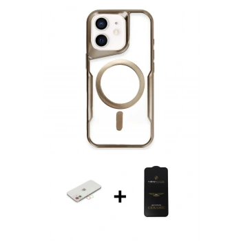MARSİLYAN™- iPhone 11 Kılıf Yadigar Klasik Özel Seri - Siyah 6D Antistatik Mat Seramik Hayalet Nano Ekran Koruyucu + Renkli Kamera Lens Koruma Cam - YL