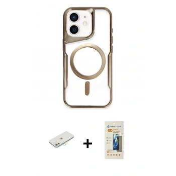 MARSİLYAN™- iPhone 11 Kılıf Yadigar Klasik Özel Seri - Siyah 6D Mat Seramik Hayalet Nano Ekran Koruyucu + Renkli Kamera Lens Koruma Cam - SI