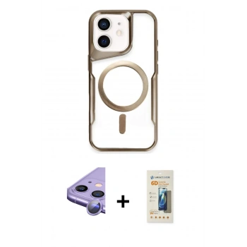 MARSİLYAN™- iPhone 11 Kılıf Yadigar Klasik Özel Seri - Siyah 6D Mat Seramik Hayalet Nano Ekran Koruyucu + Raze Metal Kamera Lens - MR