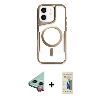 MARSİLYAN™- iPhone 11 Kılıf Yadigar Klasik Özel Seri - Siyah 6D Mat Seramik Hayalet Nano Ekran Koruyucu + Raze Metal Kamera Lens - KI