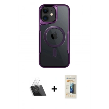 MARSİLYAN™- iPhone 11 Kılıf Yadigar Klasik Özel Seri - Siyah 6D Mat Seramik Hayalet Nano Ekran Koruyucu + Kamera Lens Koruma Cam - SF
