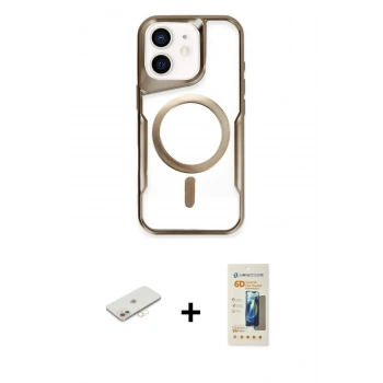 MARSİLYAN™- iPhone 11 Kılıf Yadigar Klasik Özel Seri - Siyah 6D Mat Seramik Hayalet Nano Ekran Koruyucu + Renkli Kamera Lens Koruma Cam - YL