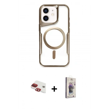 MARSİLYAN™- iPhone 11 Kılıf Yadigar Klasik Özel Seri - Siyah Bilvis 3D Cam Ekran Koruyucu + Pers Alüminyum Kamera Lens - KI