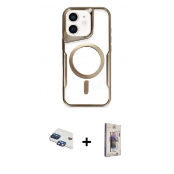 MARSİLYAN™- iPhone 11 Kılıf Yadigar Klasik Özel Seri - Siyah Bilvis 3D Cam Ekran Koruyucu + Pers Alüminyum Kamera Lens - LT
