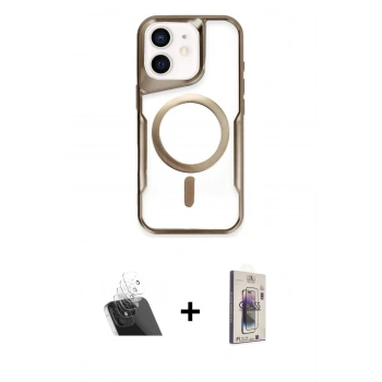 MARSİLYAN™- iPhone 11 Kılıf Yadigar Klasik Özel Seri - Siyah Bilvis 3D Cam Ekran Koruyucu + Kamera Lens Koruma Cam - SF