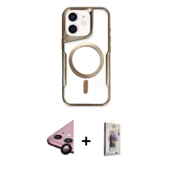 MARSİLYAN™- iPhone 11 Kılıf Yadigar Klasik Özel Seri - Siyah Bilvis 3D Cam Ekran Koruyucu + Raze Metal Kamera Lens - SH