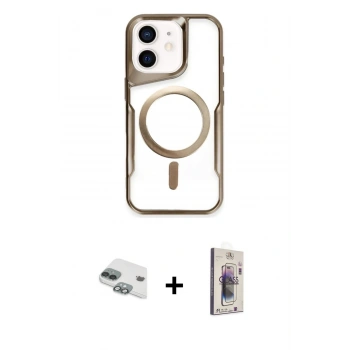 MARSİLYAN™- iPhone 11 Kılıf Yadigar Klasik Özel Seri - Siyah Bilvis 3D Cam Ekran Koruyucu + Pers Alüminyum Kamera Lens - YL