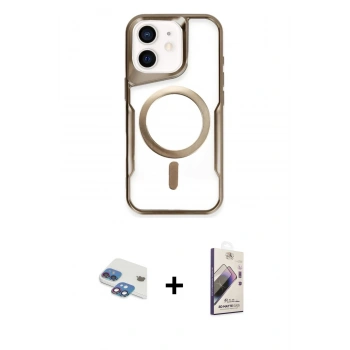 MARSİLYAN™- iPhone 11 Kılıf Yadigar Klasik Özel Seri - Siyah Bilvis 3D Mat Cam Ekran Koruyucu + Pers Alüminyum Kamera Lens - GI