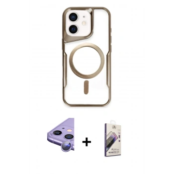 MARSİLYAN™- iPhone 11 Kılıf Yadigar Klasik Özel Seri - Siyah Bilvis 3D Mat Cam Ekran Koruyucu + Raze Metal Kamera Lens - MR