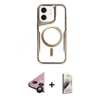 MARSİLYAN™- iPhone 11 Kılıf Yadigar Klasik Özel Seri - Siyah Bilvis 3D Mat Cam Ekran Koruyucu + Raze Metal Kamera Lens - SH