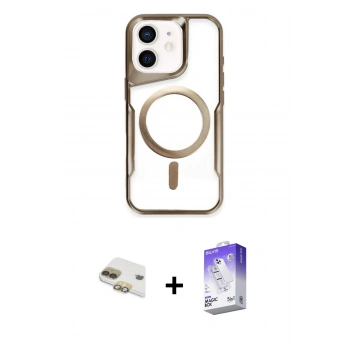 MARSİLYAN™- iPhone 11 Kılıf Yadigar Klasik Özel Seri - Siyah Bilvis 5in1 3D Magic Cam Ekran Koruyucu + Pers Alüminyum Kamera Lens - GD