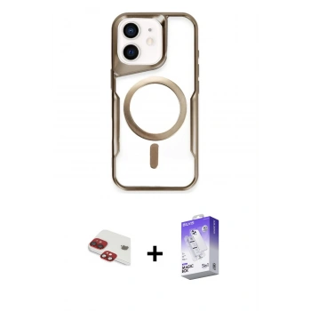 MARSİLYAN™- iPhone 11 Kılıf Yadigar Klasik Özel Seri - Siyah Bilvis 5in1 3D Magic Cam Ekran Koruyucu + Pers Alüminyum Kamera Lens - KI