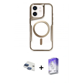 MARSİLYAN™- iPhone 11 Kılıf Yadigar Klasik Özel Seri - Siyah Bilvis 5in1 3D Magic Cam Ekran Koruyucu + Pers Alüminyum Kamera Lens - LT