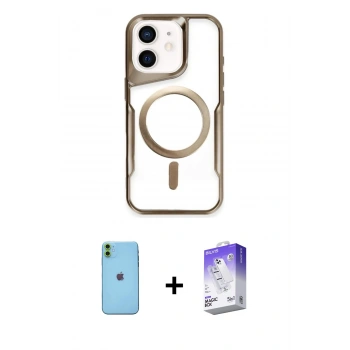 MARSİLYAN™- iPhone 11 Kılıf Yadigar Klasik Özel Seri - Siyah Bilvis 5in1 3D Magic Cam Ekran Koruyucu + Neon Fosforlu Kamera Lens - YL