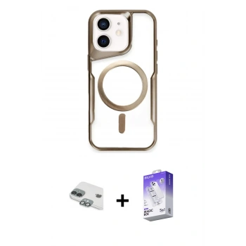 MARSİLYAN™- iPhone 11 Kılıf Yadigar Klasik Özel Seri - Siyah Bilvis 5in1 3D Magic Cam Ekran Koruyucu + Pers Alüminyum Kamera Lens - YL