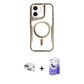 MARSİLYAN™- iPhone 11 Kılıf Yadigar Klasik Özel Seri - Siyah Bilvis 5in1 5D Magic Hayalet Cam Ekran Koruyucu + Pers Alüminyum Kamera Lens - YL