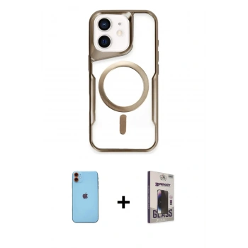 MARSİLYAN™- iPhone 11 Kılıf Yadigar Klasik Özel Seri - Siyah Bilvis Hayalet Cam Ekran Koruyucu + Neon Fosforlu Kamera Lens - TU