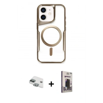 MARSİLYAN™- iPhone 11 Kılıf Yadigar Klasik Özel Seri - Siyah Bilvis Hayalet Cam Ekran Koruyucu + Pers Alüminyum Kamera Lens - YL