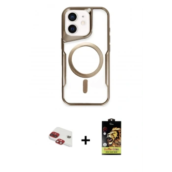MARSİLYAN™- iPhone 11 Kılıf Yadigar Klasik Özel Seri - Siyah Buffer Cam Ekran Koruyucu + Pers Alüminyum Kamera Lens - KI