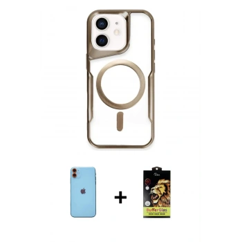 MARSİLYAN™- iPhone 11 Kılıf Yadigar Klasik Özel Seri - Siyah Buffer Cam Ekran Koruyucu + Neon Fosforlu Kamera Lens - TU