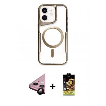 MARSİLYAN™- iPhone 11 Kılıf Yadigar Klasik Özel Seri - Siyah Buffer Cam Ekran Koruyucu + Raze Metal Kamera Lens - SH