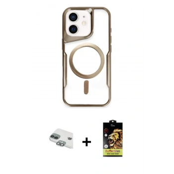 MARSİLYAN™- iPhone 11 Kılıf Yadigar Klasik Özel Seri - Siyah Buffer Cam Ekran Koruyucu + Pers Alüminyum Kamera Lens - YL