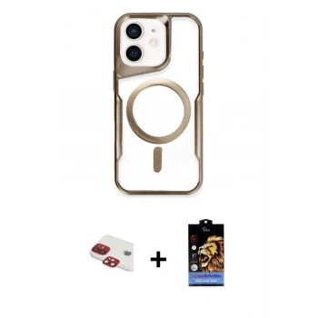 MARSİLYAN™- iPhone 11 Kılıf Yadigar Klasik Özel Seri - Siyah Buffer Hayalet Cam Ekran Koruyucu + Pers Alüminyum Kamera Lens - KI