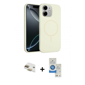 MARSİLYAN™- iPhone 11 Kılıf Yankı Form Serisi - Şeffaf Royal Nano Ekran Koruyucu + Pers Alüminyum Kamera Lens - GD