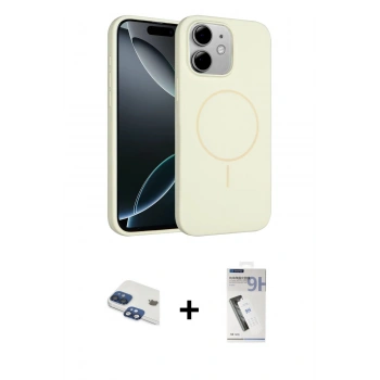 MARSİLYAN™- iPhone 11 Kılıf Yankı Form Serisi - Şeffaf Uv Polymer Nano Ekran Koruyucu + Pers Alüminyum Kamera Lens - LT