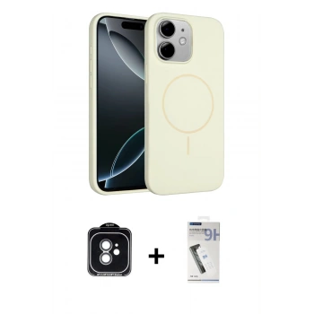 MARSİLYAN™- iPhone 11 Kılıf Yankı Form Serisi - Şeffaf Uv Polymer Nano Ekran Koruyucu + PVD Metal Kamera Lens - YL