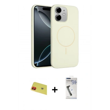 MARSİLYAN™- iPhone 11 Kılıf Yankı Form Serisi - Şeffaf Uv Polymer Nano Ekran Koruyucu + Rainbow Kamera Lens Koruma Cam - KI