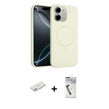 MARSİLYAN™- iPhone 11 Kılıf Yankı Form Serisi - Şeffaf Uv Polymer Nano Ekran Koruyucu + Renkli Kamera Lens Koruma Cam - PE