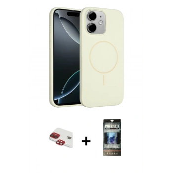 MARSİLYAN™- iPhone 11 Kılıf Yankı Form Serisi - Siyah 34D Hayalet Izgaralı Cam + Pers Alüminyum Kamera Lens - KI