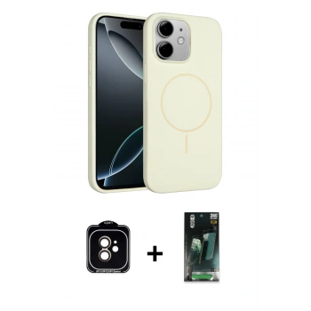 MARSİLYAN™- iPhone 11 Kılıf Yankı Form Serisi - Siyah 360 Mat Full Body Arka Koruyucu + PVD Metal Kamera Lens - TU