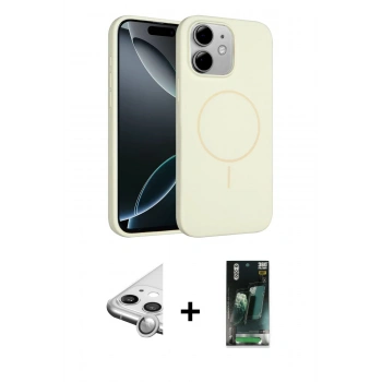 MARSİLYAN™- iPhone 11 Kılıf Yankı Form Serisi - Siyah 360 Mat Full Body Arka Koruyucu + Raze Metal Kamera Lens - GS