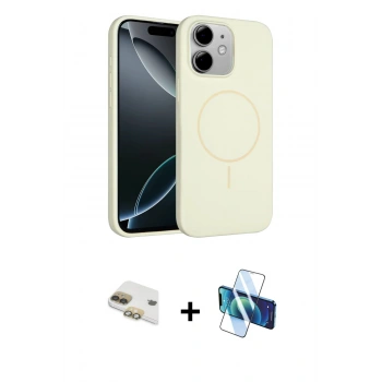 MARSİLYAN™- iPhone 11 Kılıf Yankı Form Serisi - Siyah 3D Antistatik Cam Ekran Koruyucu + Pers Alüminyum Kamera Lens - GD