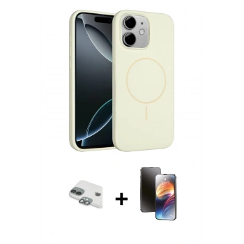 MARSİLYAN™- iPhone 11 Kılıf Yankı Form Serisi - Siyah 3D Antistatik Mat Seramik Nano Ekran Koruyucu + Pers Alüminyum Kamera Lens - YL