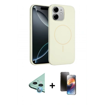 MARSİLYAN™- iPhone 11 Kılıf Yankı Form Serisi - Siyah 3D Antistatik Mat Seramik Nano Ekran Koruyucu + Raze Metal Kamera Lens - MI