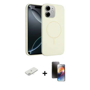 MARSİLYAN™- iPhone 11 Kılıf Yankı Form Serisi - Siyah 3D Antistatik Mat Seramik Nano Ekran Koruyucu + Renkli Kamera Lens Koruma Cam - SI