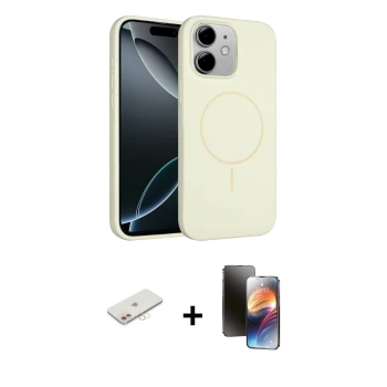 MARSİLYAN™- iPhone 11 Kılıf Yankı Form Serisi - Siyah 3D Antistatik Mat Seramik Nano Ekran Koruyucu + Renkli Kamera Lens Koruma Cam - YL